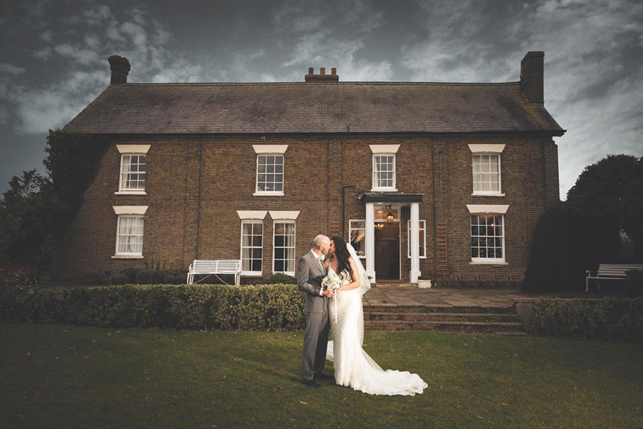 Bride and groom at the Marks Hall Farmhouse Bride and groom at the Marks Hall Farmhouse