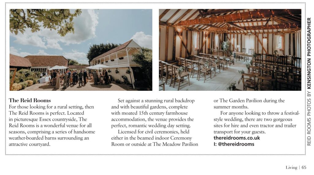 Clipping from the Essex Living Magazine