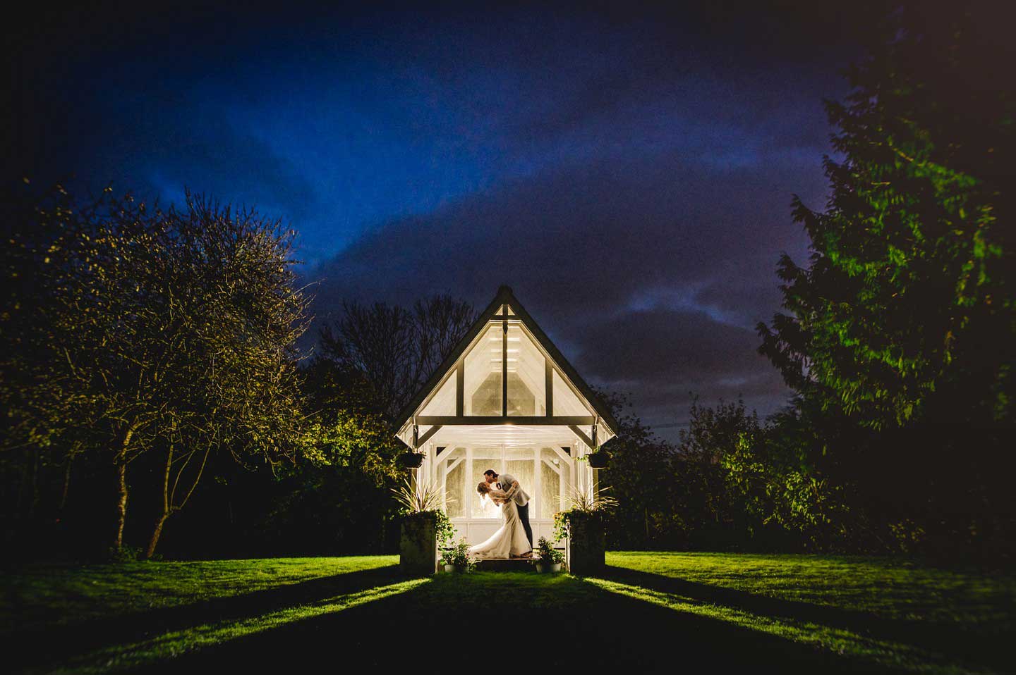Garden Pavilion at Night