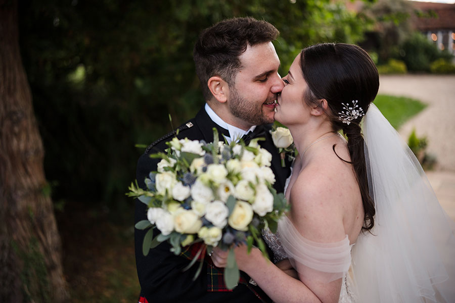 The happy couple in The Reid Rooms Grounds - Simon Sky Photography The happy couple in The Reid Rooms Grounds - Simon Sky Photography