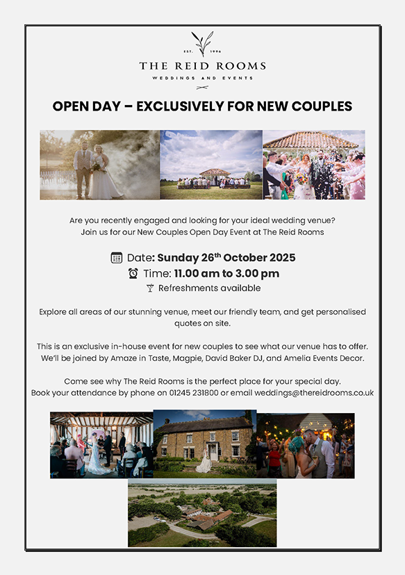 New Couple Open Day - Sunday 26th October 2025